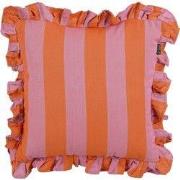 Decorative Cushion - L45 x W45 x H10 cm - Cotton - Lilac, Orange