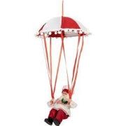 Clayre & Eef Kerstdecoratie Beeld Kerstman 25x25x55 cm Rood Kunststof