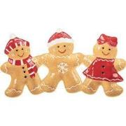 Clayre & Eef Decoratie schaal Gingerbread man 37x20x3 cm Bruin Keramie...