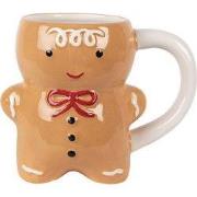 Clayre & Eef Mok Gingerbread man 300 ml Bruin Keramiek