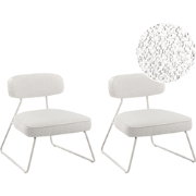 FROVI - Set van 2 fauteuils - Gebroken wit - Polyester
