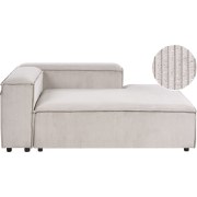 ARDAL - Chaise longue - Taupe - Linkszijdig - Corduroy