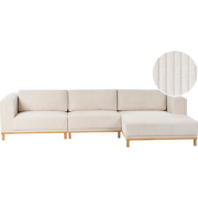 VENG - Hoekbank 5-zits - Lichtbeige - Linkszijdig - Corduroy
