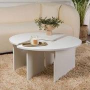 Ronde Salontafel Moari Wit Melamine 90 cm