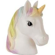 Clayre & Eef Nachtlampje Kind Eenhoorn LED 22x14x24 cm Wit Kunststof