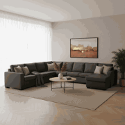 Hoekbank Blake stof antraciet