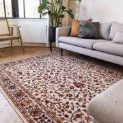 Vintage Vloerkleed Nazly Creme/Oranje Oranje; Creme - Polypropyleen - ...