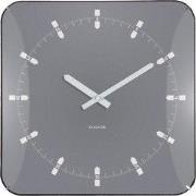 Karlsson - Wandklok Sucinto Dome Vierkant - Cool grey
