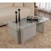 Rechthoekige Moderne Salontafel Vetroni Grijs - Glas - 105x65 cm
