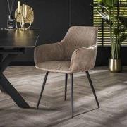 Set van 2 eetkamerstoelen Rivo Rib Rock Zand