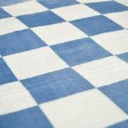 Zydante® Dekbedovertrekset Chess Fleece Blauw 200x200/220 met 2 Kussen...