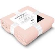 Zydante® Dekbedovertrekset Mousseline Micro 200x220 - Zacht Roze - met...