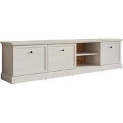 Meubella - TV-Meubel Leroy - Wit eiken - 206 cm