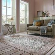 Laagpolig Vloerkleed Beau Floral - Groen - 190x290 cm