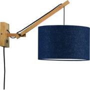 Wandlamp Andes - Bamboe/Blauw - 50x32x45cm