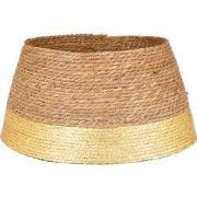 Mica Decorations Kerstboomrok - H26 x Ø50 cm - Zeegras - Goud