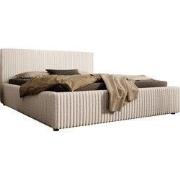 Meubella - Tweepersoonsbed Infinity - Beige - Fluffy ribstof - 160x200