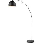 Klassieke metalen Booglamp - Staande Lamp met Lampkenkap - Zwarte - 10...