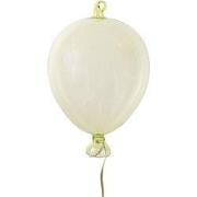 Clayre & Eef Decoratie Hanger Ballon Ø 7x14 cm Groen Glas