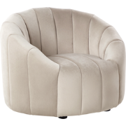 MALUNG - Fauteuil - Beige - Fluweel