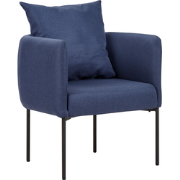 MALMOS - Fauteuil - Donkerblauw - Kunstlinnen