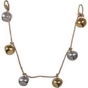 Clayre & Eef Hanger Bel 8x8x135 cm Zilverkleurig Goudkleurig Metaal