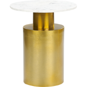 ARIAGA - Bijzettafel - Wit/Goud - Metaal