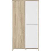 Sacha 3-deurs eiken garderobekast - Gemaakt in Frankrijk