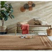 Binnen & Buitenkleed Layla Border - Naturel / Multi - 160x230 cm
