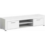 TV-meubel (L/H/D: 160x37x40 cm) Wit Melamine