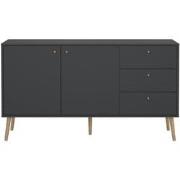 Dressoir met 2 deuren en 3 lades met houten poten B147,2 cm  TARP
