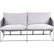 PONTE - Tweezitsbank - Grijs - Staal