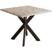 Meubella - Eetkamertafel Pacey - Wit marmerlook - 90 cm