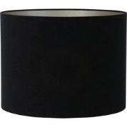 Light & Living - Lampenkap VELOURS - Ø40x30cm - Zwart