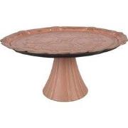 Clayre & Eef Taartplateau op Voet Ø 33x14 cm Roze Kunststof