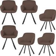 WOOOD Juno Eetkamerstoel - Mesh - Epresso - Set van 6