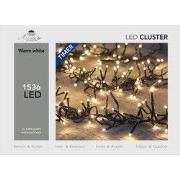 Cluster lights 1536l/9m led warm wit - 4m aanloopsnoer zwart - bi-bui ...