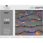 2 stuks - Led outdoor 180l/18m led multi - 10m aanloopsnoer groen - bi...