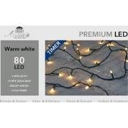 3 stuks - Kerstverlichting buiten 80 lampjes warm wit