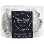 2 stuks - 12 Glazen sterren 40 mm winter wit