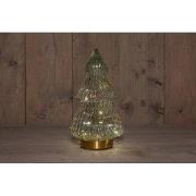B.O.T. Tree Glass 15X28,5 cm Clear With Golden Base 10Led
