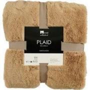 Bronte fleece plaid l. brown - l200xw150cm