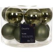 Kerstbal glas d5 cm rosemarijn 12st