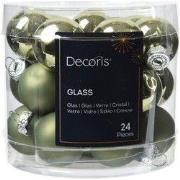 Kerstbal glas d2.5 cm rsmrn 24st