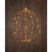 Metal 60 cm 3D Ball Black With 288 Led Flash Classic Warm