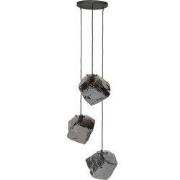 Hanglamp 3-Lichts - Glas - Chrome - Getrapt - Lamp Rock