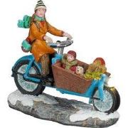 Mom on her cargo bike battery operated l9,5xb4xh8 cm