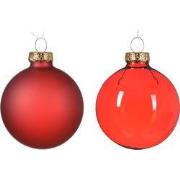 Kerstbal glas d6 cm kerstrood 6st kerst