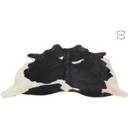 J-Line - Koeienvel Leer Zwart/wit 3-4m² - 226x194x0.5cm