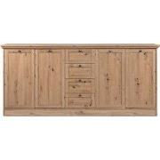Buffet 4 portes et 4 tiroirs avec poignées en métal L200 cm - TIMBER